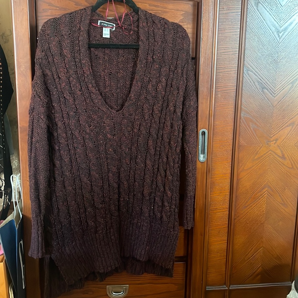 Maroon and black sweater